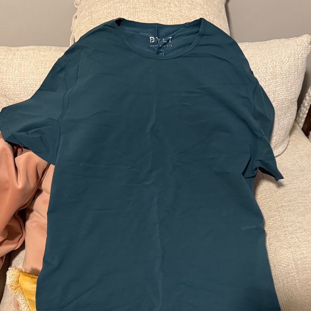 BYLT Basics Deep Green Short Sleeve Tee - Picture 2 of 2